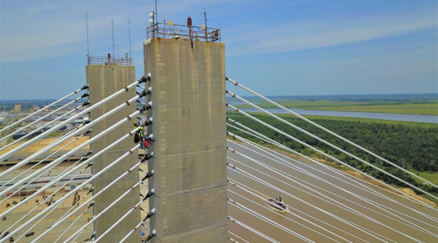 Inspection of the Talmadge Memorial Cable-Stayed Bridge